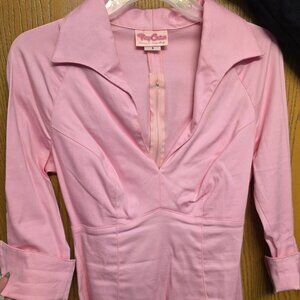 Pinup Couture Pink Lauren Top Small